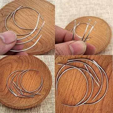 80Pcs Curved Needles Set for Sewing and Embroidery