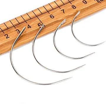 80Pcs Curved Needles Set for Sewing and Embroidery