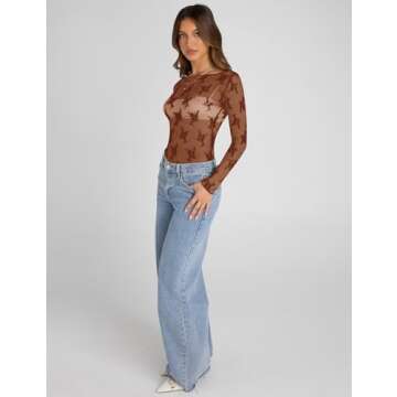 Elegant KTILG Mesh Long Sleeve Shirt for Women