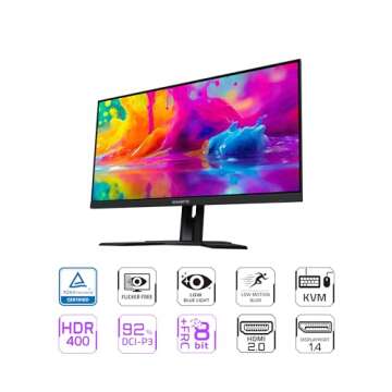 GIGABYTE M27Q 27" 165Hz 1440P -KVM Gaming Monitor, 2560 x 1440 SS IPS Display, 0.5ms (MPRT) Response...