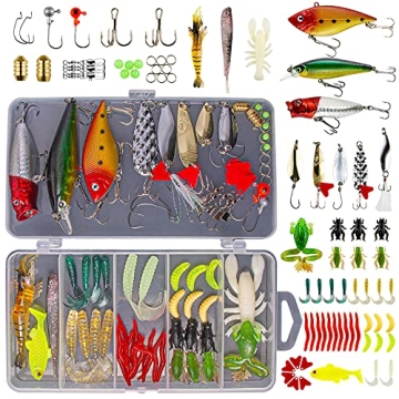 GOANDO Fishing Lures Kit – Complete Freshwater Tackle Set for Bass, Trout & Salmon