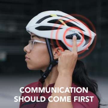 Sena R2 Road Cycling Smart Bluetooth Helmet (Matte Black, Large)