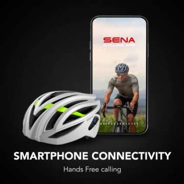 Sena R2 Road Cycling Smart Bluetooth Helmet (Matte Black, Large)