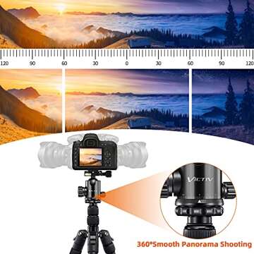 VICTIV 82" Lightweight Tripod for DSLR and Monopod