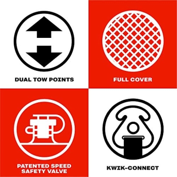 Airhead Super Mable Towable Tube | 1-3 Rider Towable Tube for Boating and Water Sports | Dual Tow Points | Full Nylon Cover | EVA Foam Pads | Patented Speed Valve | Boat Tubes and Towables