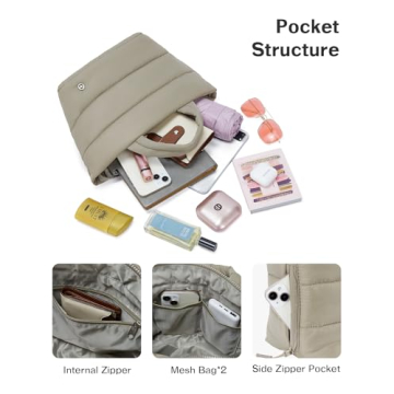 CHOLISS Small Puffer Tote Bag for Women - Stylish & Spacious