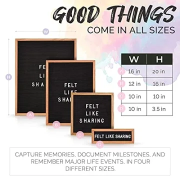 Light Pink Felt Letter Board 10x10 with 300 Letters