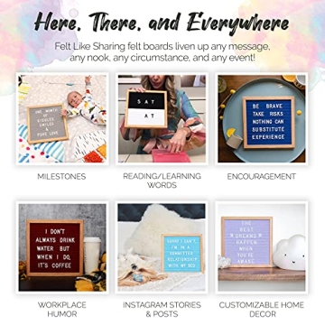 Light Pink Felt Letter Board 10x10 with 300 Letters