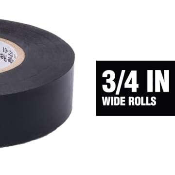 Cambridge Electrical Tape – Premium Quality, 6 Rolls, 66 Feet