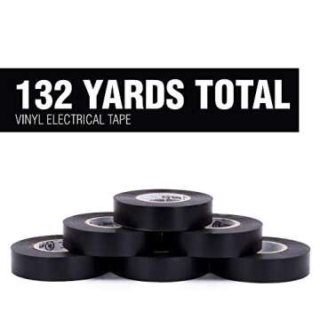 Cambridge Electrical Tape – Premium Quality, 6 Rolls, 66 Feet