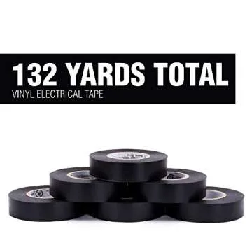 Cambridge Electrical Tape – Premium Quality, 6 Rolls, 66 Feet