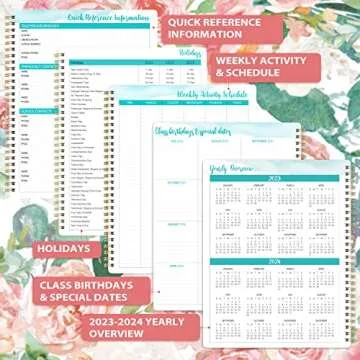 Floral Teacher Planner 2023-2024 for Effortless Organization