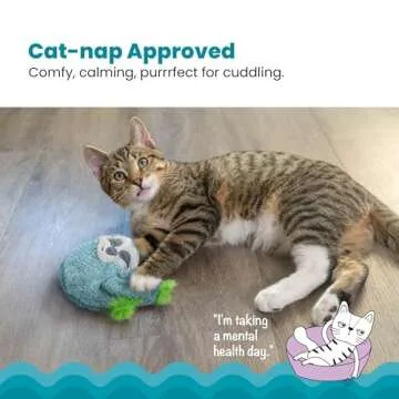 Catstages Purr Pillow Snoozin' Sloth Soothing Plush Cat Toy