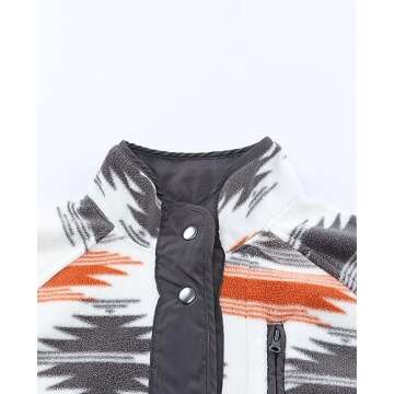 SELINK Women's Fleece Aztec Print Jacket with Pockets