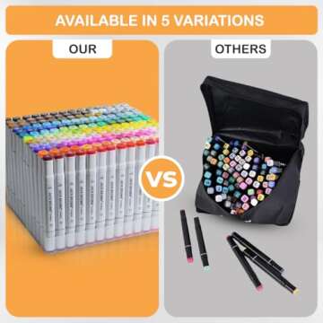 JACK BROWN 120 Colors Alcohol Markers Set with Fine & Chisel Dual Tip - Professional Art Markers for Adults & Kids, Perfect for Drawing, Sketching, Coloring & Animation - Includes Durable Marker Case