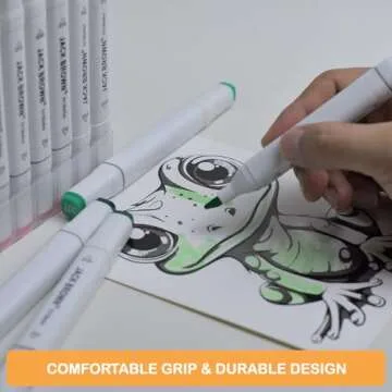 JACK BROWN 120 Colors Alcohol Markers Set with Fine & Chisel Dual Tip - Professional Art Markers for Adults & Kids, Perfect for Drawing, Sketching, Coloring & Animation - Includes Durable Marker Case