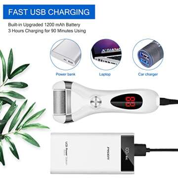 Electric Foot Callus Remover with 3 Grinding Heads