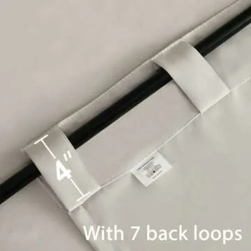 Turquoize Cream Beige Blackout Curtains Thermal Insulated Room Darkening Curtains for Living Room Beige Curtains 84 Inch Length Back Tab/Rod Pocket Black Out Curtains, 52" W x 84" L, Cream Beige