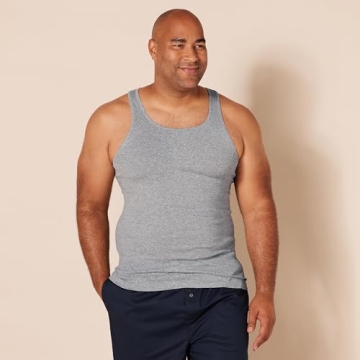 Amazon Essentials Men's Cotton Tank Undershirts 6-Pack