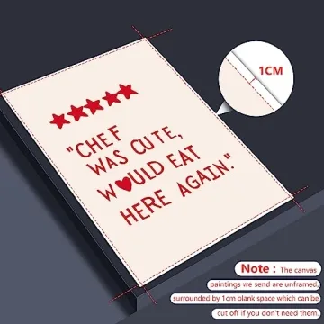 Cute Kitchen Canvas Wall Art - Unframed & Minimalist