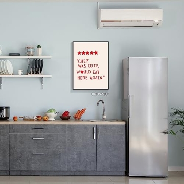 Cute Kitchen Canvas Wall Art - Unframed & Minimalist