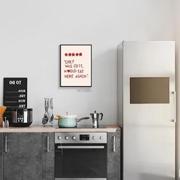 Cute Kitchen Canvas Wall Art - Unframed & Minimalist