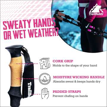 TrailBuddy Lightweight Trekking Poles for Hiking