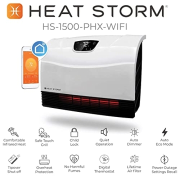 Heat Storm HS-1500-PHX-WIFI Infrared Wall Heater