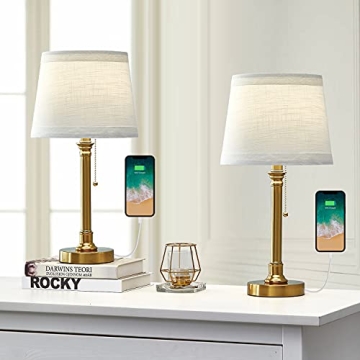 Oneach USB Table Lamps Set for Bedroom and Office