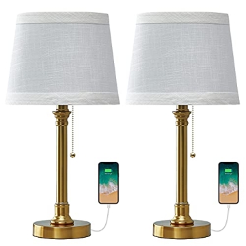 Oneach USB Table Lamps Set for Bedroom and Office