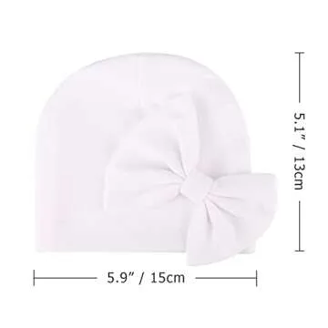 BQUBO Newborn Girls Hat and Mittens Set - Soft Cotton