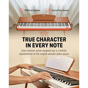 Donner DDP-80 88-Key Weighted Digital Piano Wood Finish