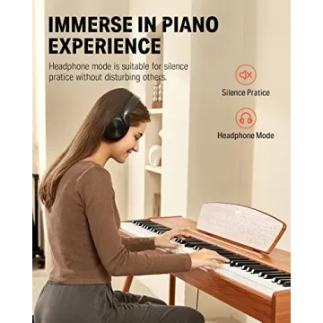 Donner DDP-80 88-Key Weighted Digital Piano Wood Finish