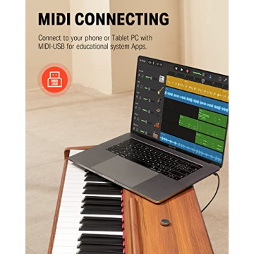 Donner DDP-80 88-Key Weighted Digital Piano Wood Finish