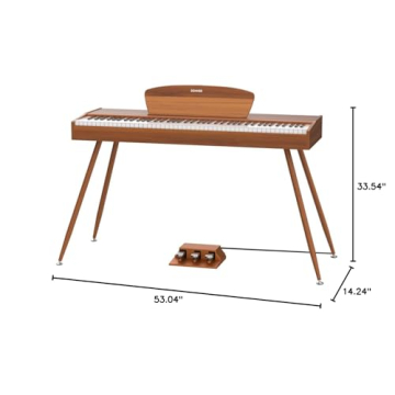 Donner DDP-80 88-Key Weighted Digital Piano Wood Finish