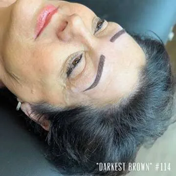 Madluvv Microblading Ink and Eyebrow Pigment, Gel Consistency and High Retention, Non-Toxic, For Microblading and Permanent Tattoo Artistry l Vegan l Made in the USA 10ML, Darkest Brown 114