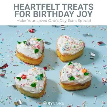 Rycore Heart Silicone Molds for Baking Fun Treats