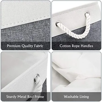 Stylish WISELIFE Collapsible Storage Bins for Organization