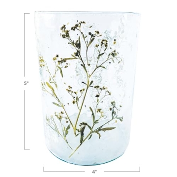 Elegant Creative Co-Op Reclaimed Glass Votive Holder