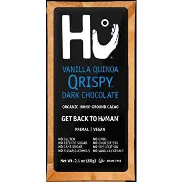 Hu Chocolate Bars 4 Variety Flavors (Salty + Simple + Crunchy Mint + Vanilla Quinoa) 2.1 oz each 4 Bars total
