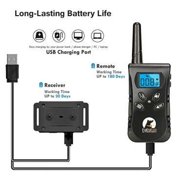 Paipaitek Vibration Collar for Dogs, No Shock Collar with Remote Up to 1600ft Remote Range, w/Sound and Vibrate Feature Dog Training Collar