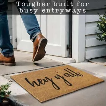 MAINEVENT Hey Y'all Welcome Mat - Southern Charm Doormat