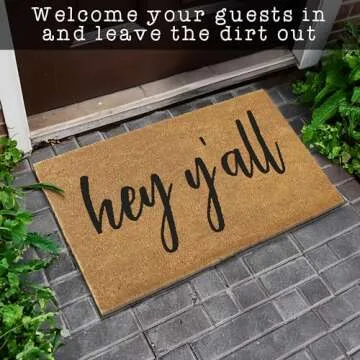 MAINEVENT Hey Y'all Welcome Mat - Southern Charm Doormat