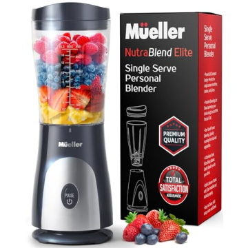 Mueller Portable Blender: Powerful 15 Oz Travel Cup for Smoothies & Shakes