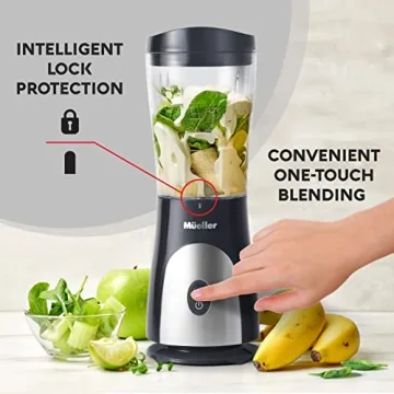 Mueller Portable Blender 15 Oz Travel Cup for Smoothies