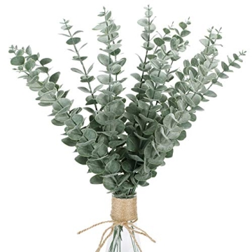 Realistic 15-Pack Eucalyptus Stems for Home Decor