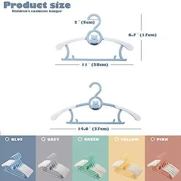 Baby Nursery Closet Hangers, Non-Slip Laundry Infant Pant Hangers for Newborn Clothes - JSF20pcs Adj...