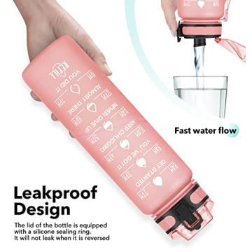 MEITAGIE 1L Reusable Water Bottle - BPA-Free Tritan Plastic