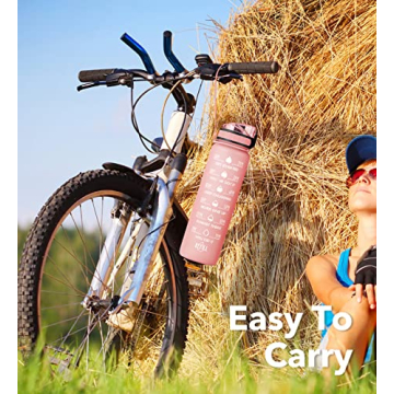 MEITAGIE 1L Reusable Water Bottle - BPA-Free Tritan Plastic