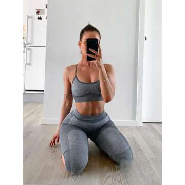 Seamless High Waist Leggings & Sports Bra Set for Women